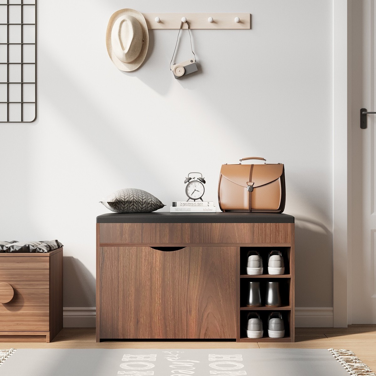 Entryway Shoe Storage Gracie Oaks Farmhouse Shoe Storage Bench