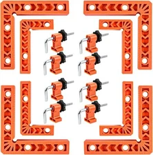 90 Degree Clamp,Positioning Squares,3" 4" x 8 Right Angle Clamp with 8 Clamps