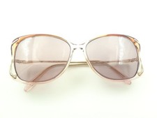 Vintage Seiko Brown Rose 464 Transparent Gold Butterfly Sunglasses FRAMES ONLY