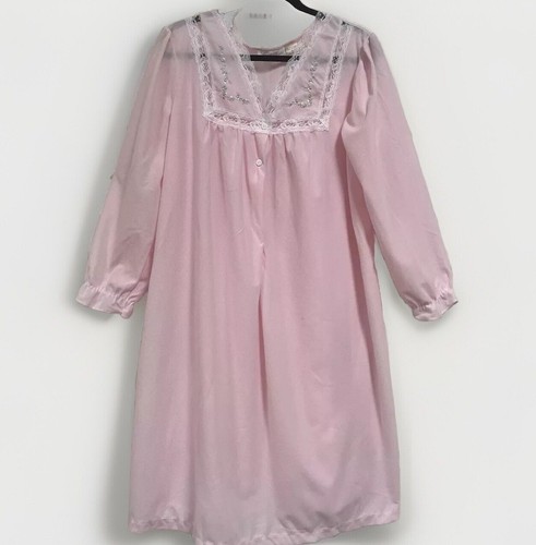Cotillion Nightgown Thin Fleece Super Soft Long Pink Size Large - Picture 1 of 10