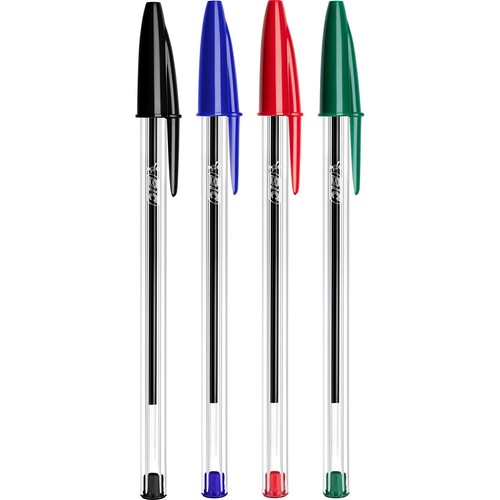ORIGINAL BIC Student Cristal Ballpoint Pens, Highlighters and 4 Colour Pens - Picture 4 of 5