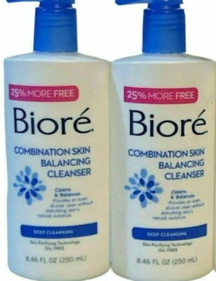 2X Biore Combination Skin Balancing Cleanser -Deep Cleansing- 25% More / 8.46 oz