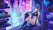 Anime anime girl cyberpunk artist art Stitched Gaming Mat Desk 22599