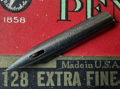 Vintage Esterbrook 128 Extra Fine Elastic Dip Pen Nib EF Calligraphy & Drawing