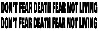 DONT FEAR DEATH HELM Aufkleber 2 Motorrad Bobber Cafe Racer Streetfighter.