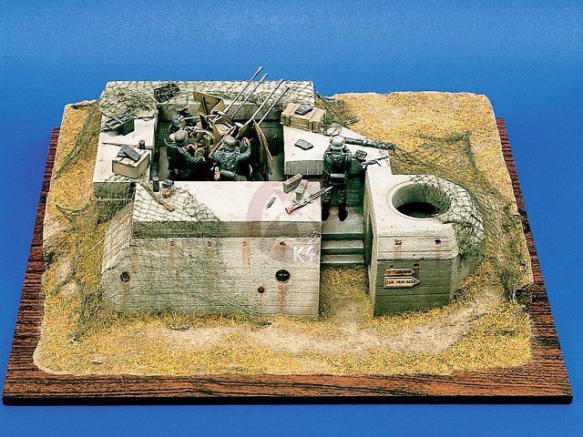 Verlinden 54mm (1/35) Atlantic Wall German FlaK Emplacement WWII
