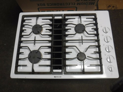 white downdraft gas range