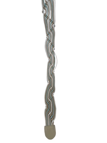 Cinturón para mujer 40 in de largo con cordón anudado azul blanco beige - Imagen 11 de 13