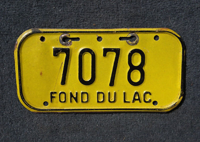 FOND DU LAC Wisconsin License Plate Bicycle Tag