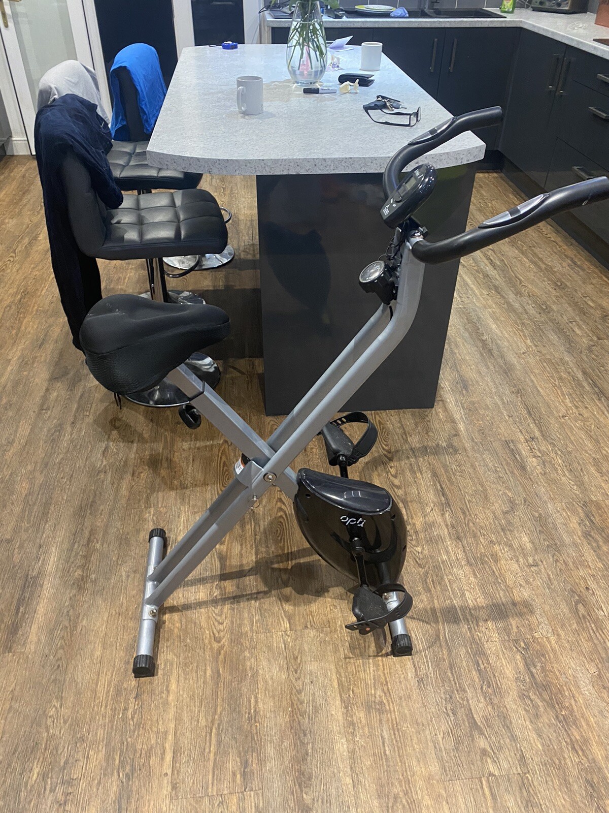 Opti Folding Exercise Bike 7625704570036 eBay