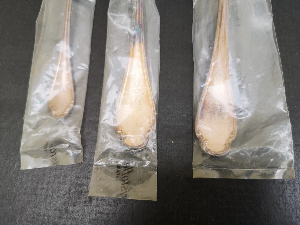 Christofle Pompadour Fourchette et grande et petite cuillère métal argenté TBE - Photo 3/4