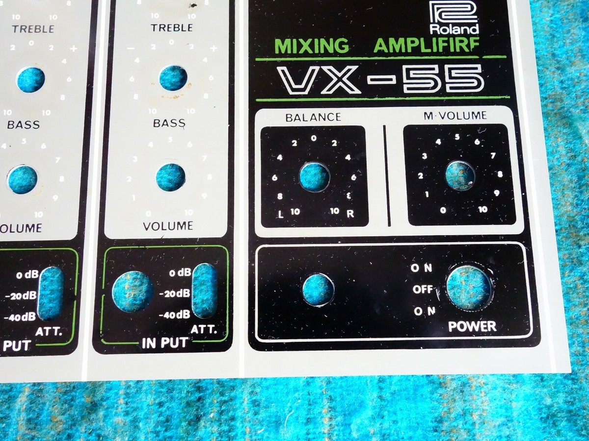 Roland VX-55 Mixing Amplifire Original Front Panel 70's Rare