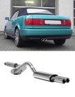 FOX Edelstahl Komplettanlage VSD MSD ESD Audi 80 90 Coupe Cabrio 2x76mm