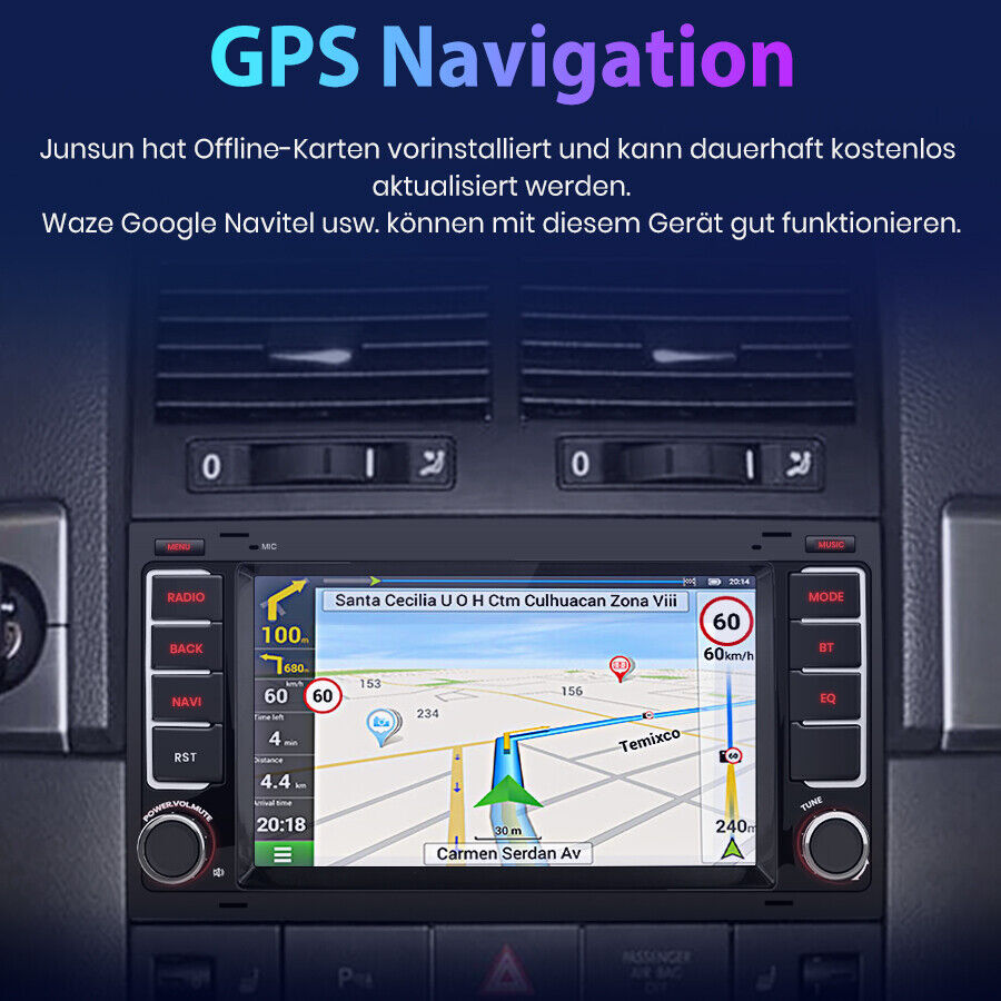 7 Autoradio Für VW Touareg 7L Transporter T5 Multivan V Android 12 GPS NAVI SWC