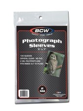 BCW 5x7 Archival Clear Soft Photo Poly Sleeves Acid Free Case of 5000 photograph