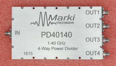 Marki Microwave PD4-0140 Ultra-Wideband 4-Way Wilkinson Power Divider, 1-40 GHz