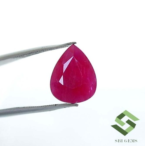 10x8 mm Certified Natural Ruby Pear Cut 2.64 CTS Mozambique Loose Gemstone - Picture 2 of 8