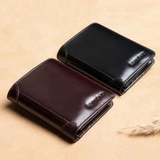 Cartera De Cuero Para Hombre Billetera Carteras Corta Clasico Cartera De Moda