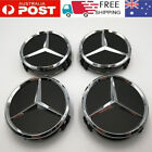 <!--F#f_0-->4X Mercedes Benz Black Alloy Wheel Centre Caps 75mm A B C E S M Class ML CLA GLA<!--F/-->