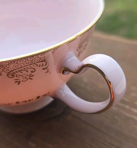 Rosa & Gold Teetasse & Untertasse Japan Excel China - Bild 22 von 23