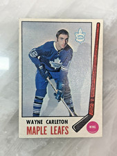 1969-70 O-Pee-Chee Hockey #184 WAYNE CARLETON Toronto Maple Leafs EX SEE PHOTOS