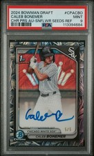 2024 Bowman Chrome Draft Caleb Bonemer Sunflower Seed Auto Psa 9