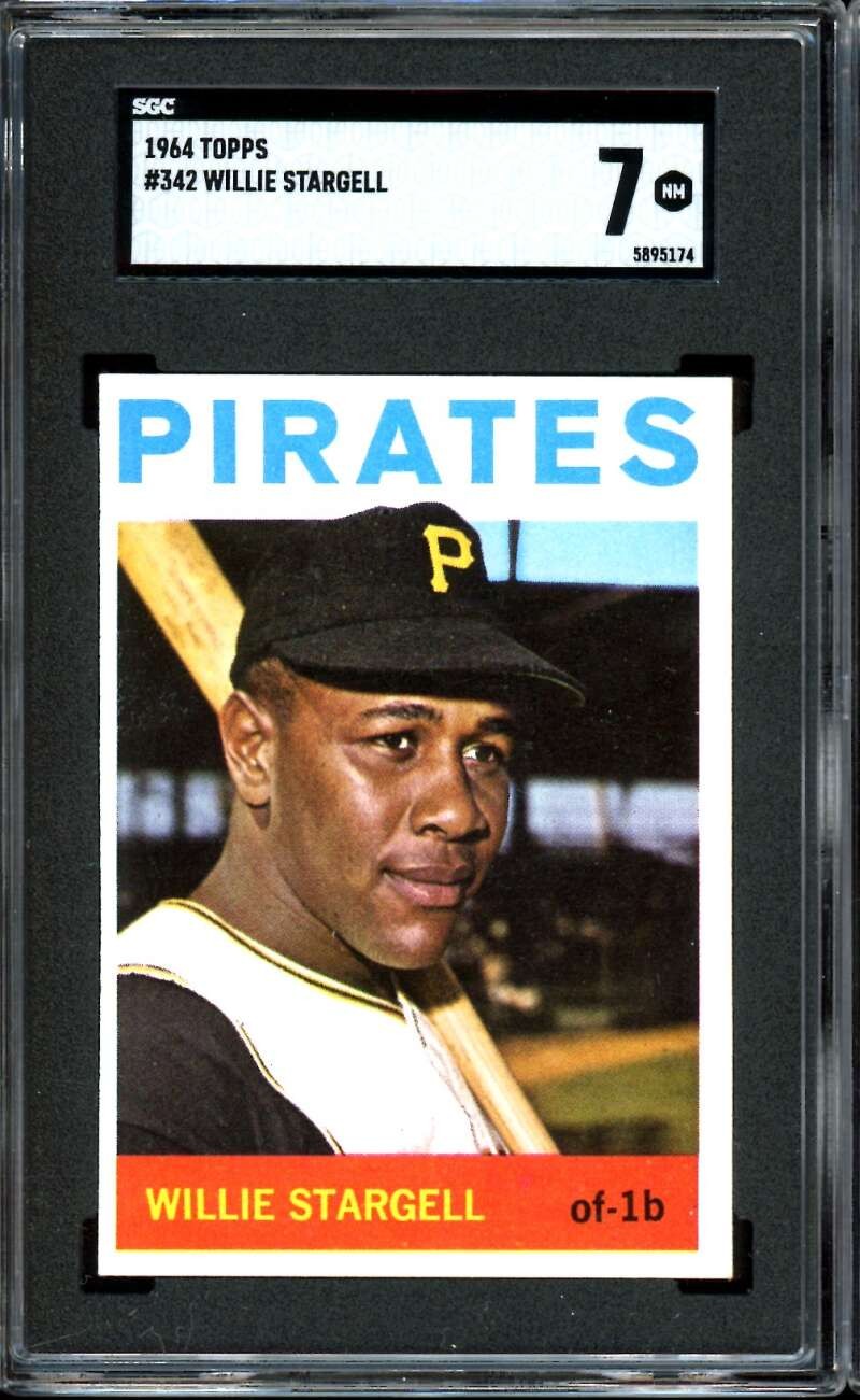 1964 Topps #342 Willie Stargell Pirates HOF SGC 7 NM Near Mint