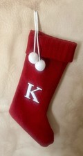 Target Letter Initial K Christmas Stocking Knit Monogram 18  Red 2014
