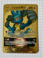 Pokémon Lucario VStar 270 Metallkarte Fanart...