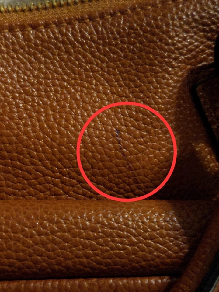 Bolso de mano bandolera de cuero marrón suave con guijarros Kattee (LS) Foto 4 de 4