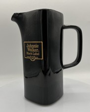 Vintage Johnnie Walker Black Label Scotch Whisky Water Jug Bar Pitcher