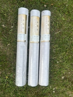Graham & Brown STOFFOPTIK Luxus Siebdruck Vinyltapete 3 ROLLEN 
