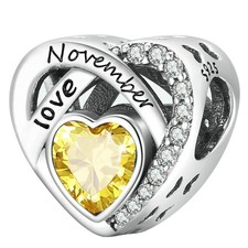 Birthstone Charm fit Charms Bracelets Angel Wing Bead Charms for Bracelets - 08