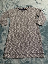 Banana Republic Gray and White Marled Knit Sweater Dress Size L