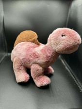 Fao Schwarz Glow Brights Triceratops Dinosaur Lights Sounds Pink Plush Stuffed