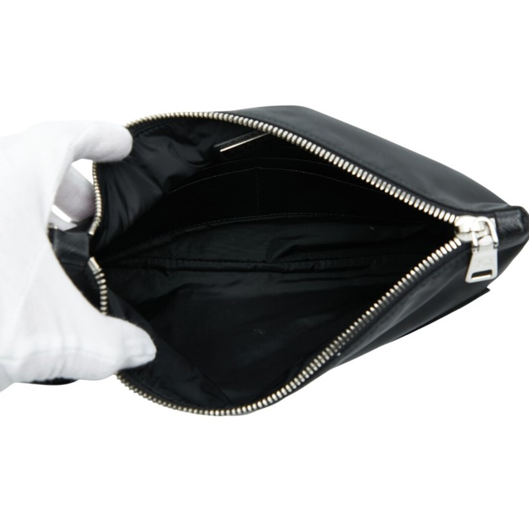 Excellent condition PRADA monkey robot clutch bag second bag nylon saffiano leat thumbnail 6