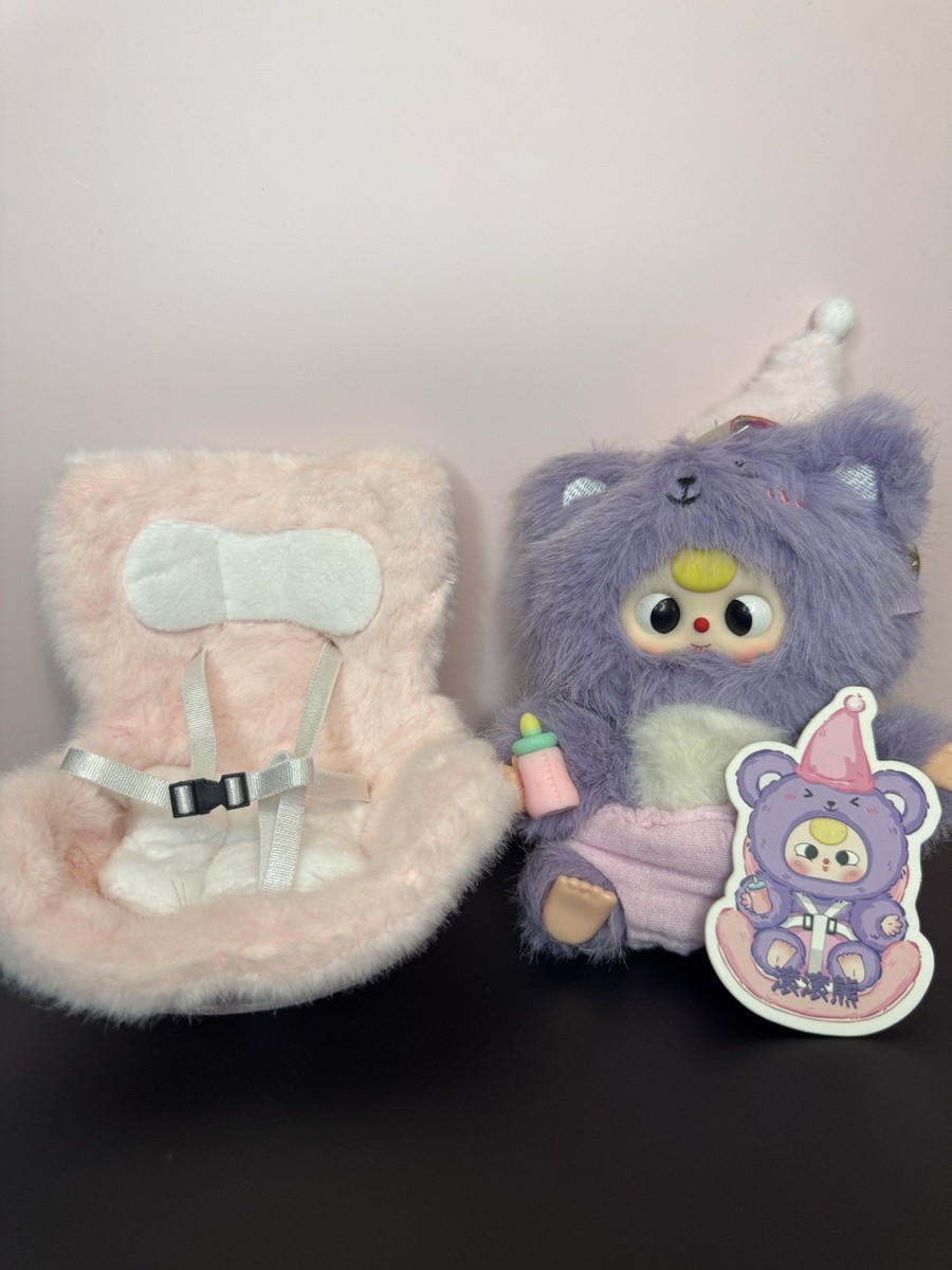 Baby Three BB3 Vehicle-Mounted Baby Purple Bear & Carseat 50% Face