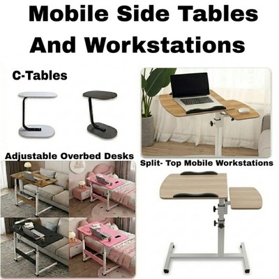 C-Form Sofa Beistelltisch Couchtisch Laptoptisch verstellbar Wohnzimmer Schlafzimmer