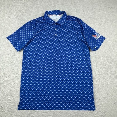 PUMA Polo Shirt Mens Medium Golf VOLITION AMERICA Freedom Performance Stretch