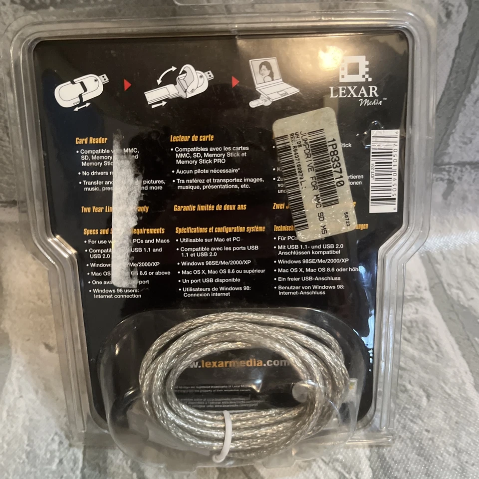 Lexar Jumpdrive Trio Single-Slot USB Multi-Card Reader SD/MMC/MEMORY STICK - Image 2 of 2