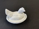 Vintage Westmoreland Milk Glass Chicken On A Nest Candy Dish