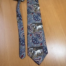 Ducks Unlimited Silk Necktie Paisley Duck Hunting Print USA Made Dogs Polo