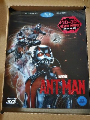 Ant-Man BLU-RAY 2D & 3D Combo Steelbook w/PET Slipcover sealed USA seller MINT