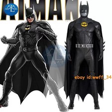 Michael Keaton Batman New Cosplay Costume Outfit Men Halloween Cloak Mask Shoes