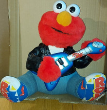 Elmo Vintage Rock N Roll Doll with Guitar Music Playing and Shaking Mattell