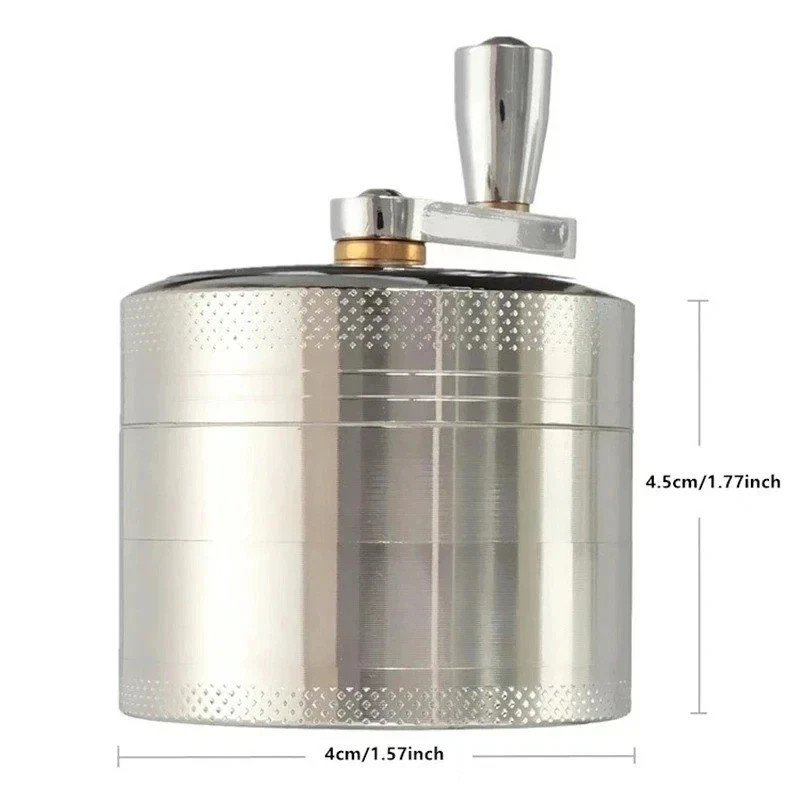 4 PCS Herb Tobacco Grinder Spice Herbal Metal Smoke Crusher Handle Hand Muller