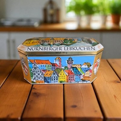 Lovely Vintage Tin that held a Gingerbread Spice Cake from Nuremberg