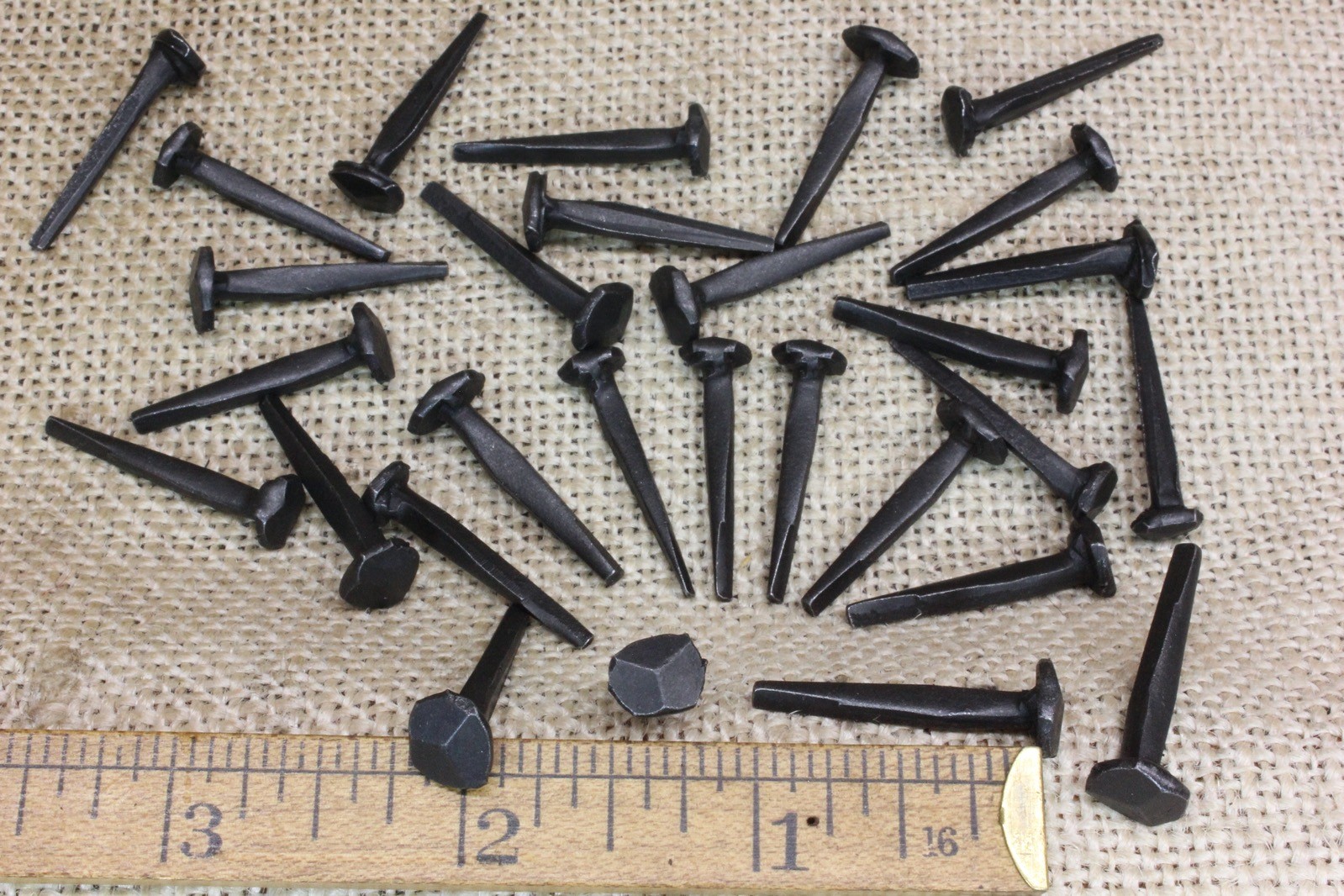 1" Rosehead 100 nails square wrought iron vintage rustic Decorative historic