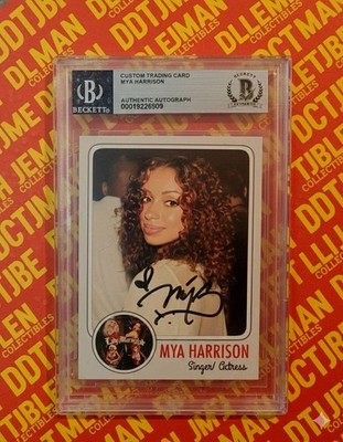 AUTOGRAPHED CARD - MYA HARRISON - R & B SINGER - BECKETT CERT
