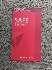 2015 DELTA AIRLINES SAFETY CARD--757-200 VIP